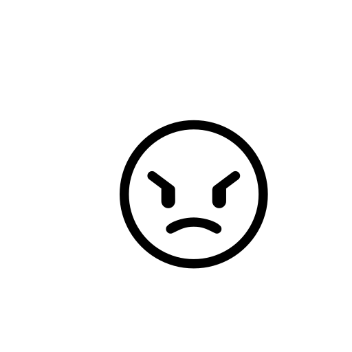 Angry Face Emoji White Background
