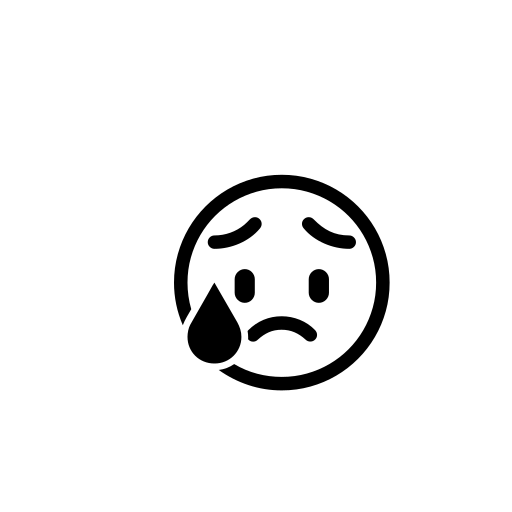 Disappointed But Relieved Face Emoji White Background