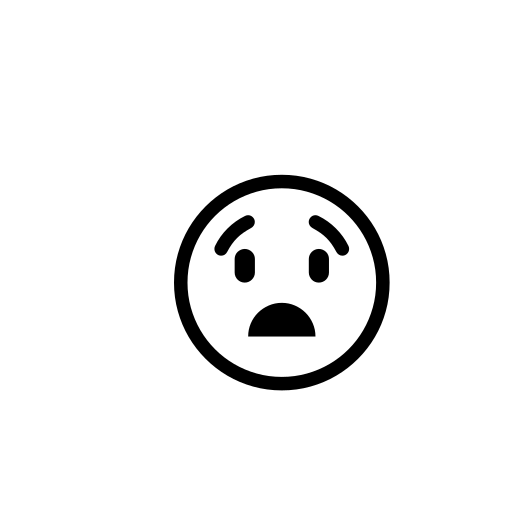 Anguished Face Emoji White Background