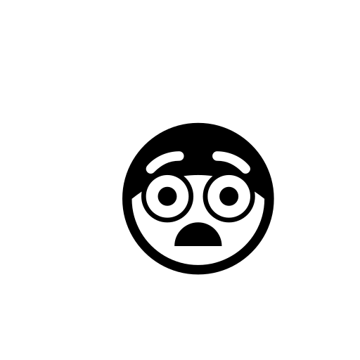 Fearful Face Emoji White Background