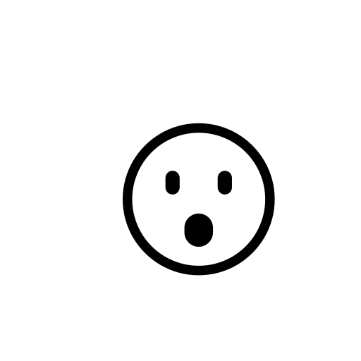 Face with Open Mouth Emoji White Background