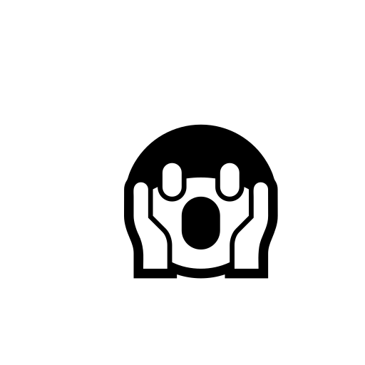 Face Screaming In Fear Emoji White Background