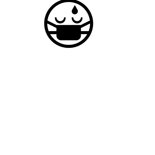 Face with Medical Mask Emoji White Background