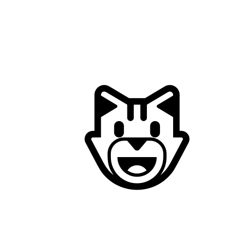 Smiling Cat Face with Open Mouth Emoji White Background