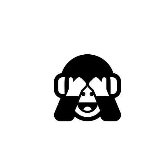 See-No-Evil Monkey Emoji White Background