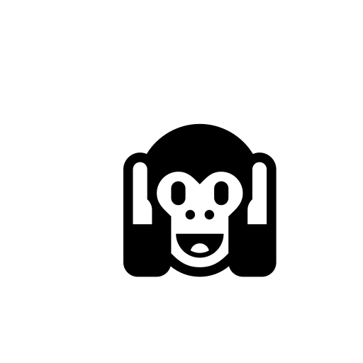 Hear-No-Evil Monkey Emoji White Background