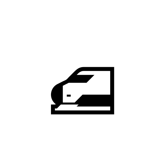 High-Speed Train with Bullet Nose Emoji White Background