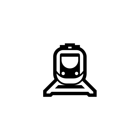 Tram Emoji White Background