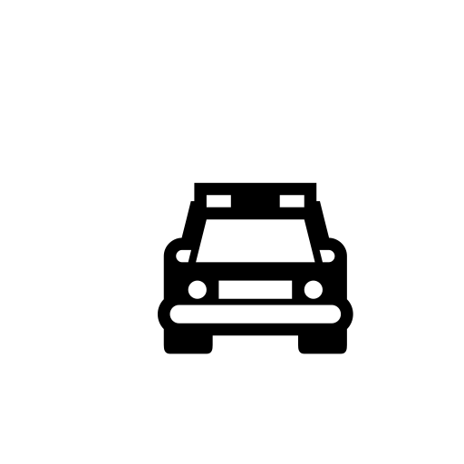 Oncoming Police Car Emoji White Background