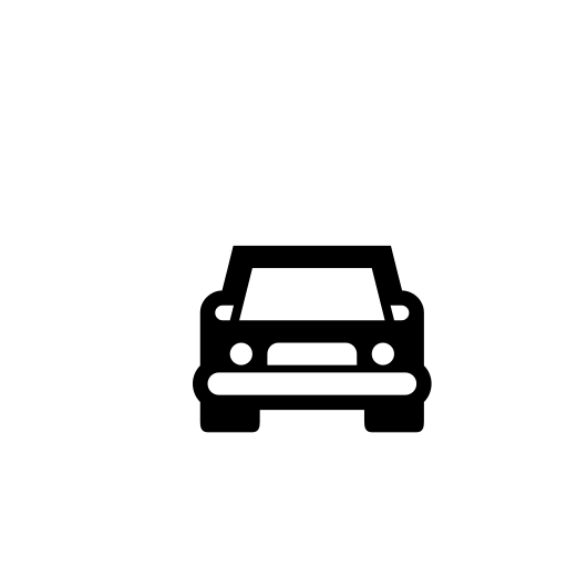 Oncoming Automobile Emoji White Background