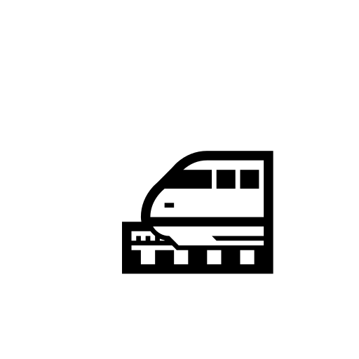 Monorail Emoji White Background