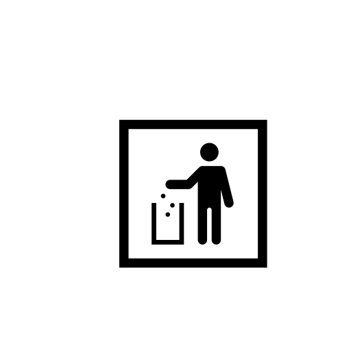 Put Litter In Its Place Symbol Emoji White Background