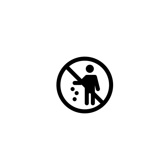 Do Not Litter Symbol Emoji White Background