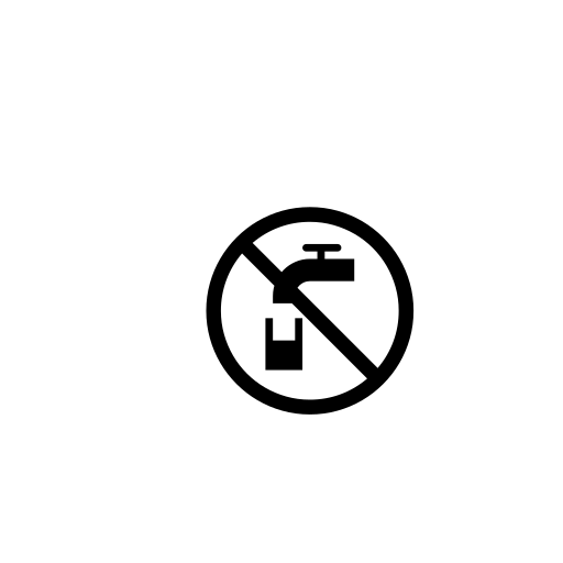 Non-Potable Water Symbol Emoji White Background