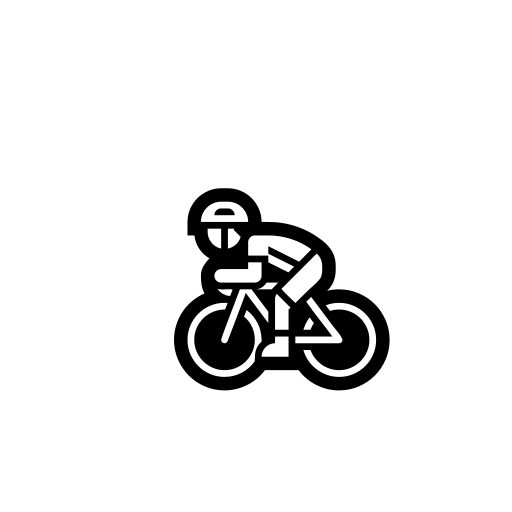 Bicyclist Emoji White Background