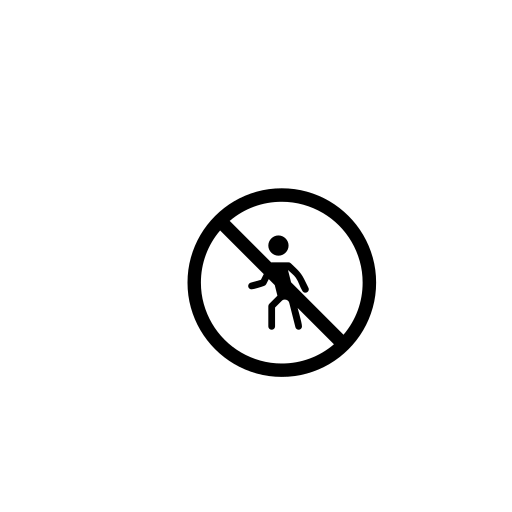 No Pedestrians Emoji White Background