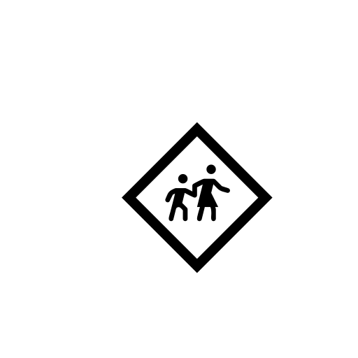 Children Crossing Emoji White Background