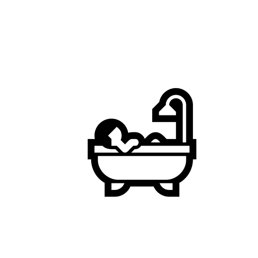 Bath Emoji White Background