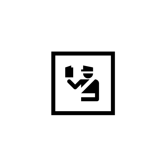Passport Control Emoji White Background