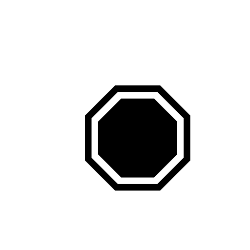 Octagonal Sign Emoji White Background