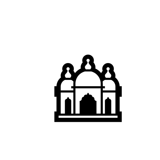 Hindu Temple Emoji White Background