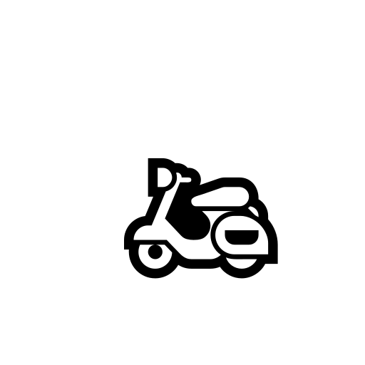 Motor Scooter Emoji White Background