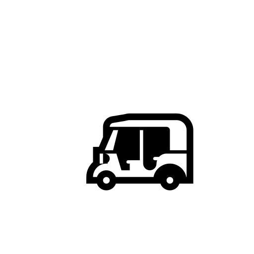 Auto Rickshaw Emoji White Background