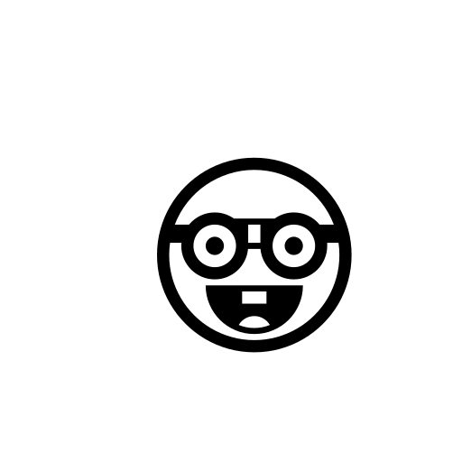 Nerd Face Emoji White Background