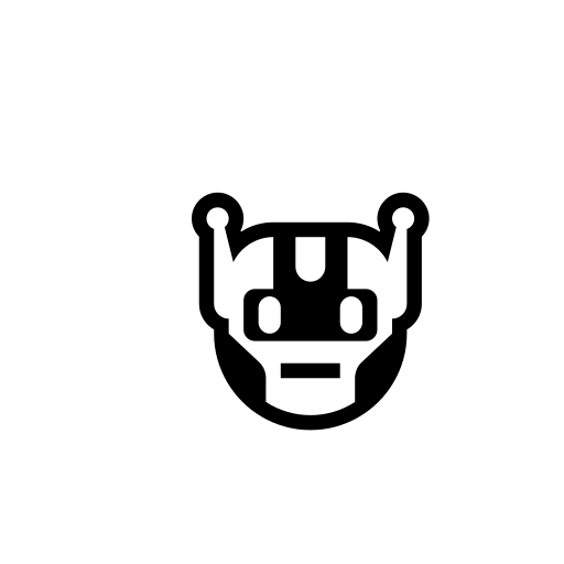 Robot Face Emoji White Background