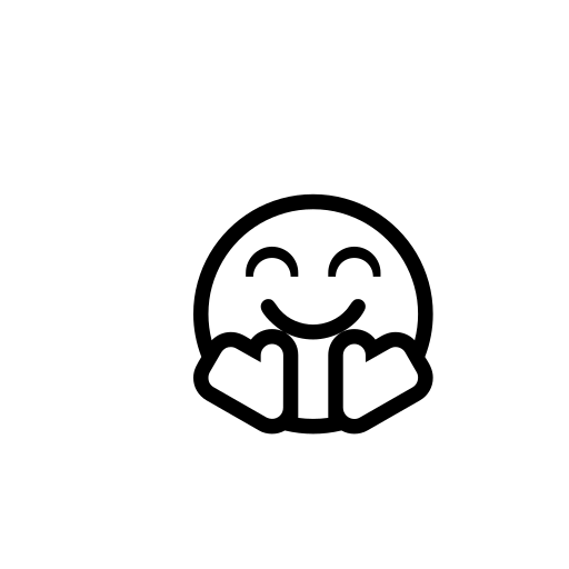 Hugging Face Emoji White Background