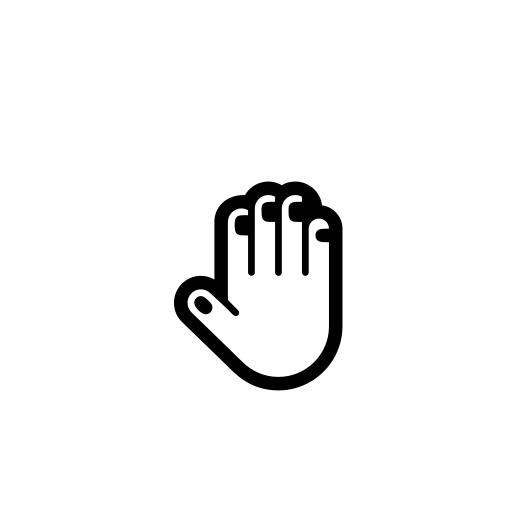 Raised Back of Hand Emoji White Background