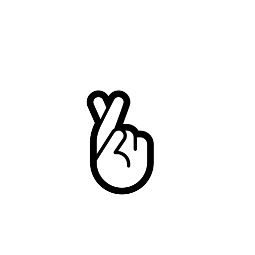Hand with Index and Middle Fingers Crossed Emoji White Background