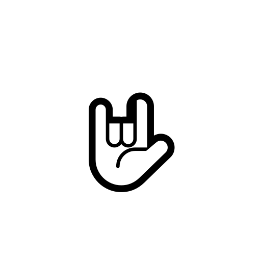 I Love You Hand Sign Emoji White Background