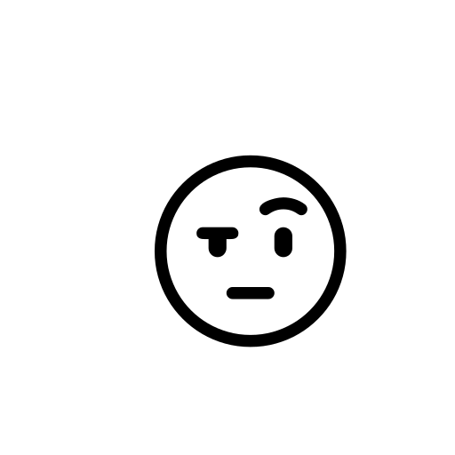 Face With One Eyebrow Raised Emoji White Background