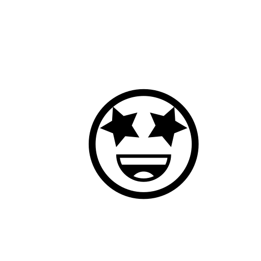 Grinning Face With Star Eyes Emoji White Background