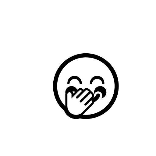 Smiling Face With Smiling Eyes And Hand Covering Mouth Emoji White Background