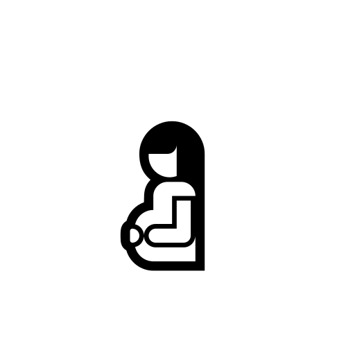 Pregnant Woman Emoji White Background