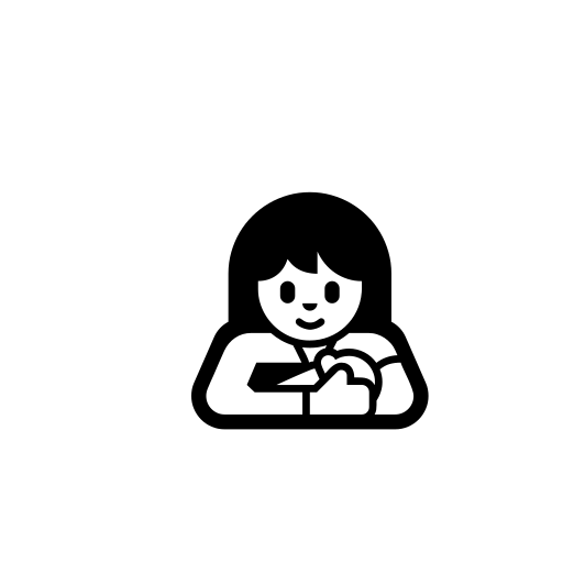 Breast-Feeding Emoji White Background