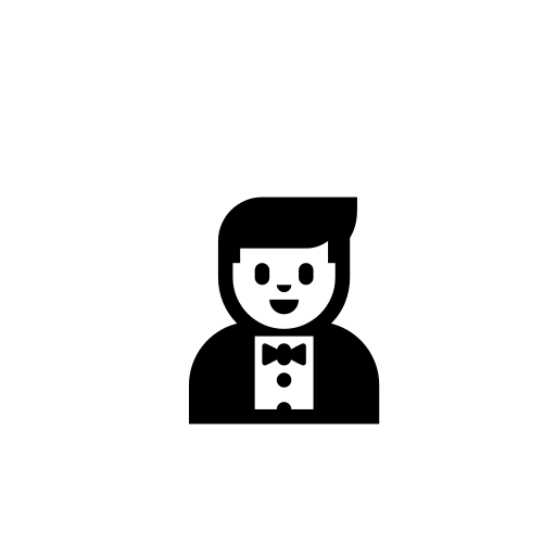 Man In Tuxedo Emoji White Background
