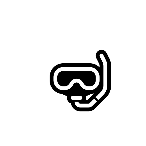 Diving Mask Emoji White Background