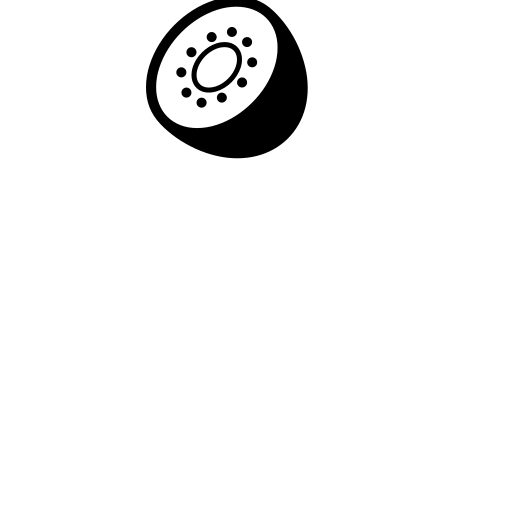 Kiwifruit Emoji White Background