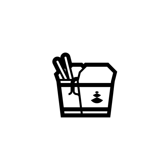 Takeout Box Emoji White Background