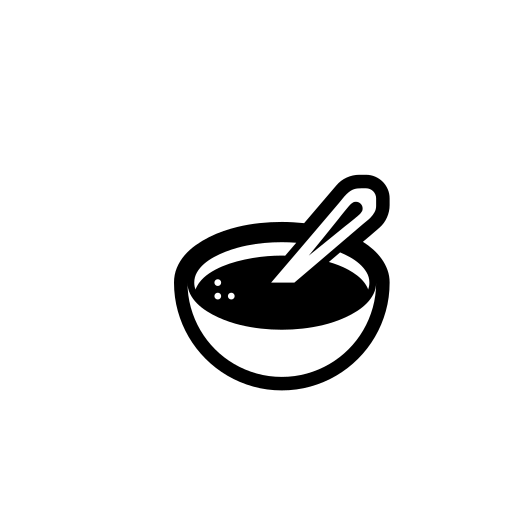 Bowl With Spoon Emoji White Background
