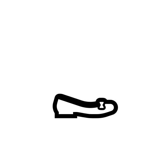 Flat Shoe Emoji White Background