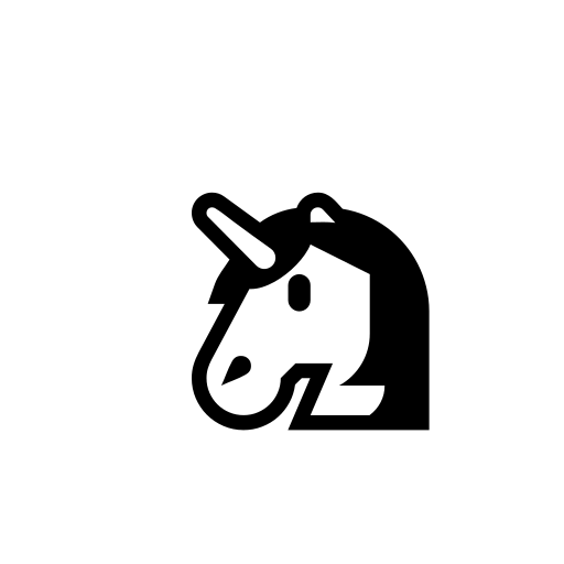 Unicorn Face Emoji White Background