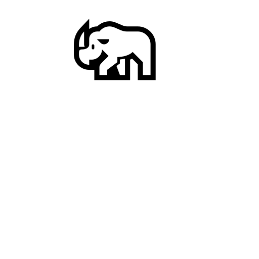 Rhinoceros Emoji White Background
