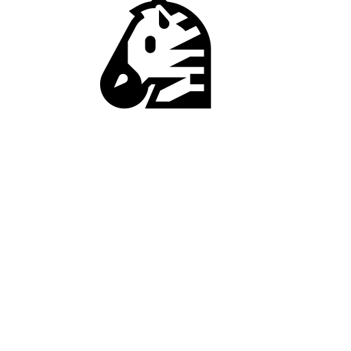 Zebra Face Emoji White Background