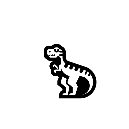 T-Rex Emoji White Background