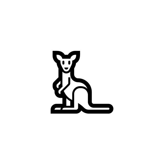 Kangaroo Emoji White Background