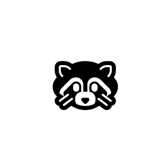 Raccoon Emoji White Background